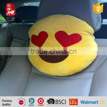 Hot sale super soft emoji pillow for cars