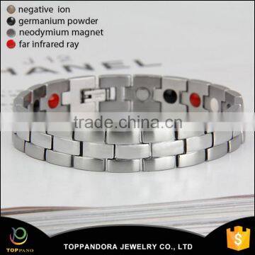 hot sale popular men bracelet stainless steel health magnetic bracelets wholesale