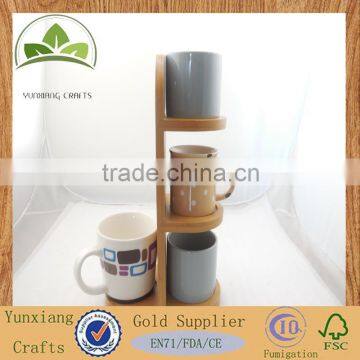 Detachable wooden cup drainer rack wooden cup rack