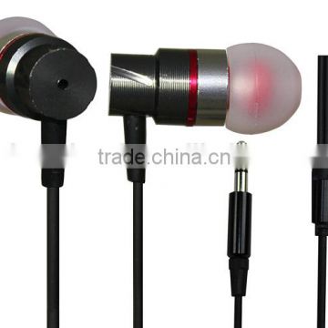 metallic earphone in ear earbuds super bass earphones with custom logo