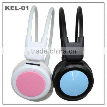 Foldable headphone with FM radio, TF card insert and MP3 playing