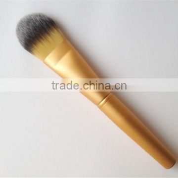 Beauty Cosmetics Facial Brushes Gold Makeup Foundation Brush with Metal Brush Holder