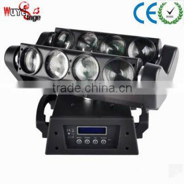 Low Power 9CH/15CH 8pcs 10w White LED Spider Beam Moving Head Light