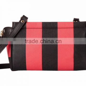 pvc leather gril fashion Stripe Crossbody bag