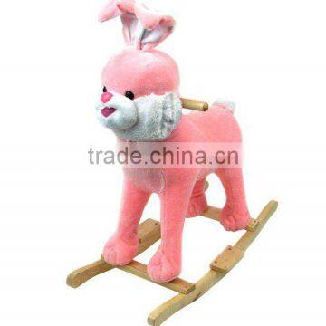 Plush rabbit rocking horse new ride on toys