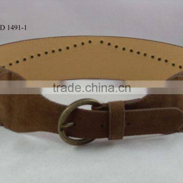 Ladies PU Leather Waist Tassel Rivet Belt for Women photo-3