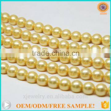 Natural south sea shell pearls strands wholesale round