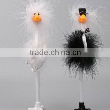 hot selling promotional ostrich feather fluffy bird pen