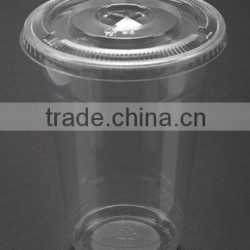 OEM wholesale PET plastic cups with flat lids