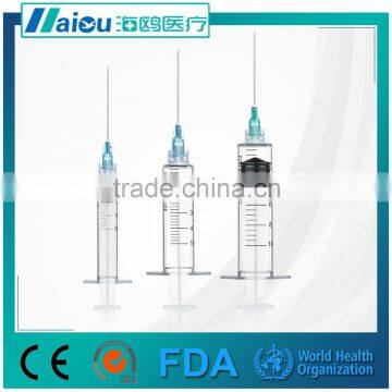 Luer Lock and Luer Slip Disposable Syringe with Needle