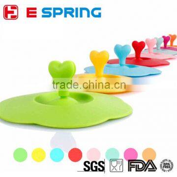 Creative Cute Love-heart Anti-dust Cup Cover Silicone Drinking Glass Cover