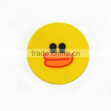 Cartoon Character Soft Rubber Roller Custom Coaster Promotional PVC Soft Textile Cup Mat