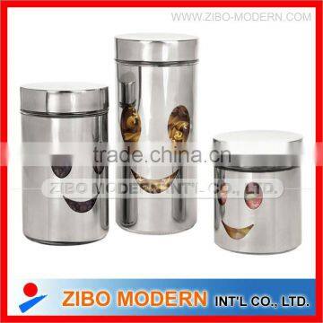Round lid Glass bottle for food