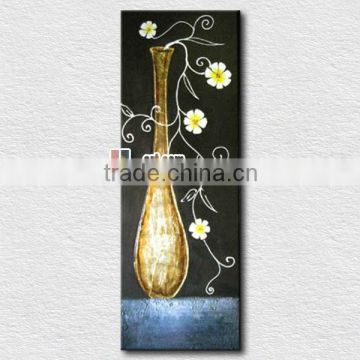 Living room decoration hand painted flower vases painting for friends gift