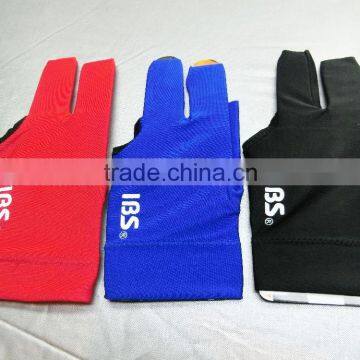 New arrival billiard snooker glove pool left hand open three finger glove