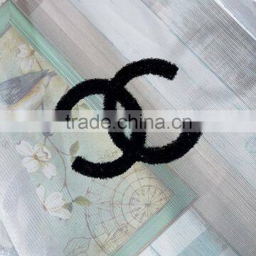 New Arrival Double 'C" Pattern Embroidered Sheer Curtain Fabric photo-5