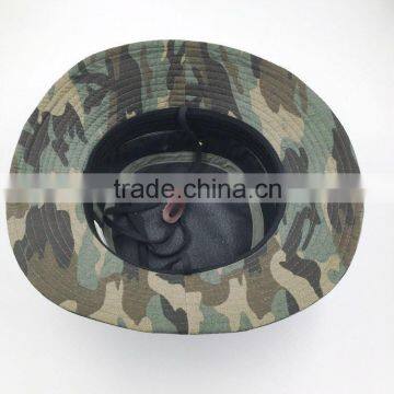 Custom Design Outdoor Fisherman Safari Camo Bucket Hat With String photo-4