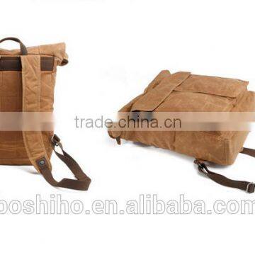 Custom Design Top Grain Vintage Leather Backpack Bag Outdoor Backpack photo-3