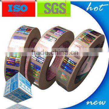 Self Adhesive Destructible Stickers and Hologram Barcode labels in roll swith with serials numbers