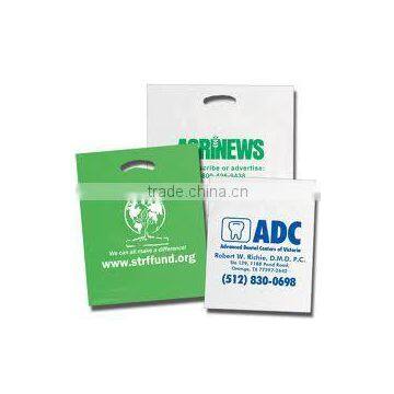 2016 Most Popular Custom Printed Biodegradable Cornstarch Decorative Die Cut Shopping Bags