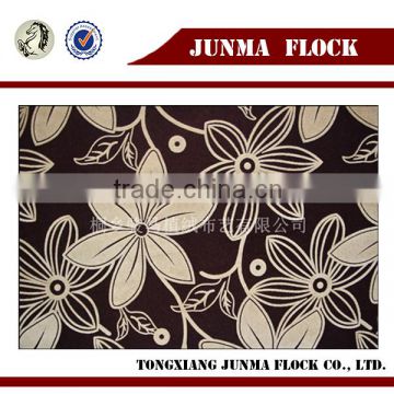 Coffee Flower Pattern China Textile Flock on Flock Wholesale Home Furniture Decoration Accessories