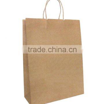 brown kraft paper bag with paper twist handle