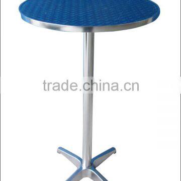 Rustless aluminum table with round table top