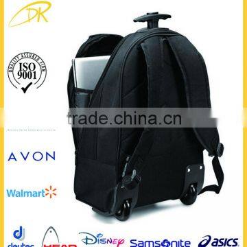 Black Color Two Compartment Travel Laptop Trolley Backpack photo-2