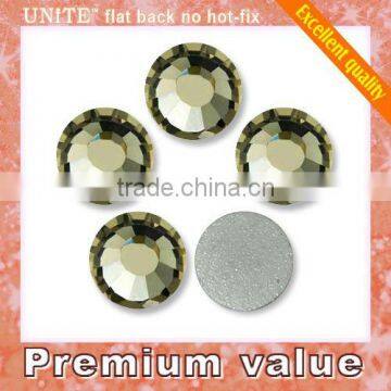 CRYSTAL UNITE Flat back rhinestones Black Diamond