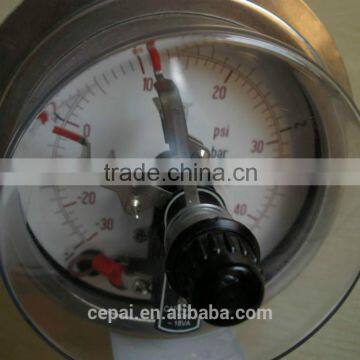 Stainless Steel Magnetic Electric Contact Pressure Gauge photo-2