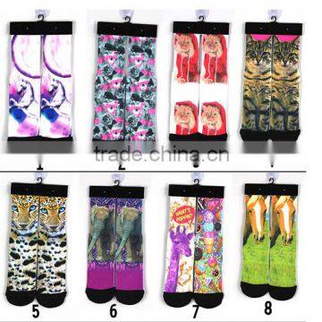 Factory wholesale custom 3D digital sublimated socks
