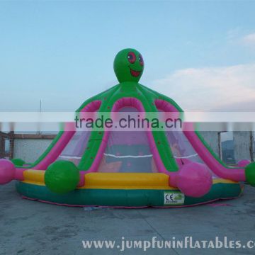 Octopus Jumping House with Toddler Obstacle Course inside and Inflatable Climbing Wall for kids