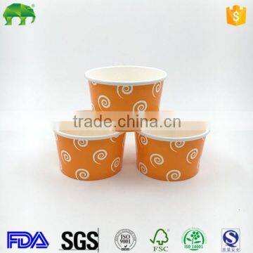 White Cup Frozen Dessert Containers