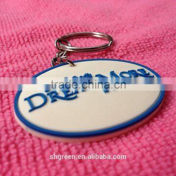 Custom made soft 3D rubber material pvc keychain