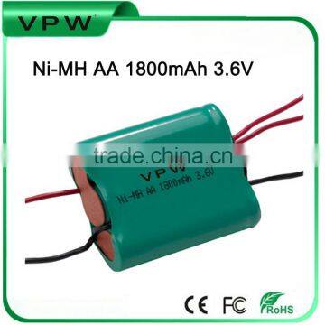 Rechargeable Ni-MH AA 1800mAh 3.6V Battery for Emergency Light