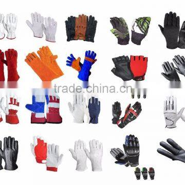 Safety Gloves, leather gloves, Industrial gloves, Assembly gloves, Mechanic gloves, Polic & pilot gloves, Cotton & garden gloves