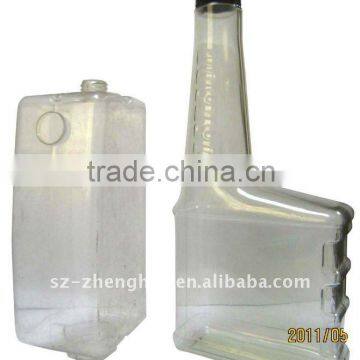 PVC Clear Disposable Long Neck Engine Oil Plastic Bottle