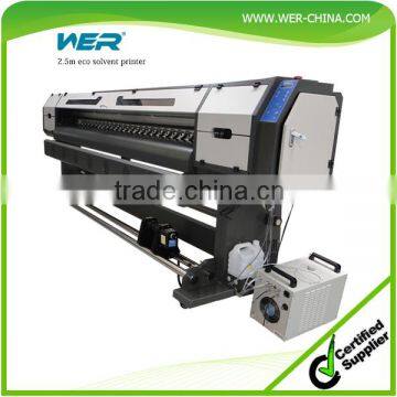 Cheap 2.5m WER-ES2502 eco solvent printer with DX5 print head beach banner printer