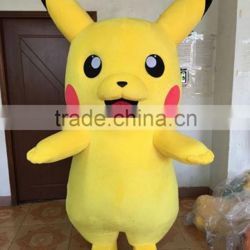 2017 Yellow pikachu costume mascot/pikachu mascot costume/mascot costume