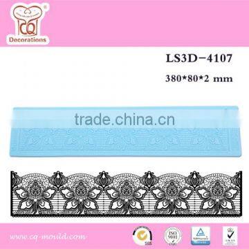 Trade assurance Hot selling cake lace large mat cake decorating silicone mold cake lace mat