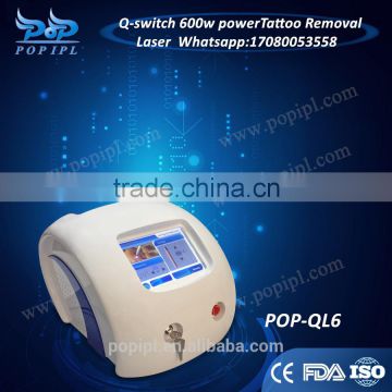 Q-switch Nd Yag Laser 600w Tattoo Removal Laser System Tattoo Removal System CE Tattoo Removal Laser Q-switch POP-QL6 Brown Age Spots Removal