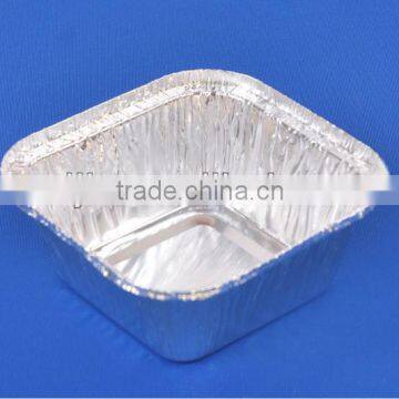 Square aluminium foil tray