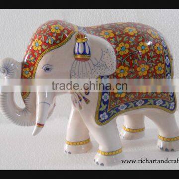 Blue Pottery India Handmade Sculpture Hand Painted Gift Home Decore china Art Gallery