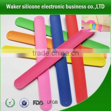 wholesale silicone slap bracelet /reflective slap bracelet/ metal slap bracelets