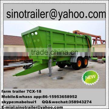 buy factory sell 18 tons Tandem FarmTipping Trailer For Tractor