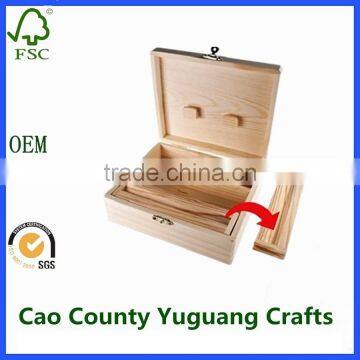 Cheap Wood Sewing Box Wooden Rolling Box for Sale photo-2