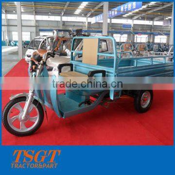 three wheeler with electrical battery for cargo transportation without cabin