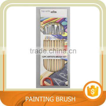 12pc Artist Bristle brush set, Oil Painting brush with Aluminium Ferrule. Trade assurance.