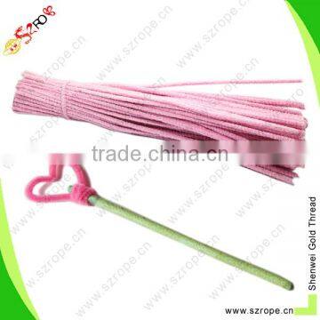 Craft chenille stems and craft wire pipe cleaners and tinsel chenille stems