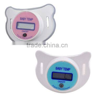 Portable Digital LCD Pacifier Thermometer Baby Nipple Soft Safe Mouth Nipple Temperature Pacifier Chain Clip Holder VCI24 P20 photo-5